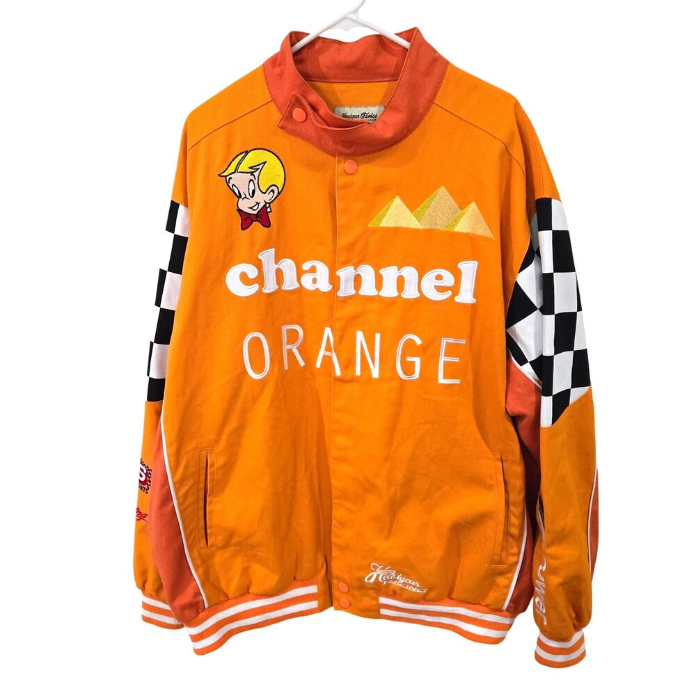 HeadGear Classics Nostalgia Co. Sz  2XL Channel Orange Racing Moto Jacket
